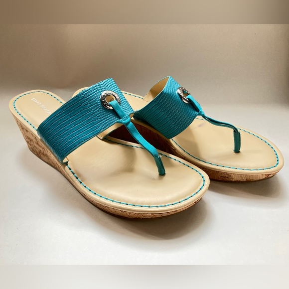Liz Claiborne Aqua Blue Thong Sandals - Picture 1 of 12